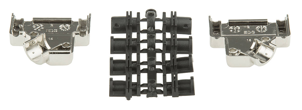 d45pk15-k MH Connectors MHD45PK Series ABS Angled D-Sub Backshell, 15 Way Strain Relief