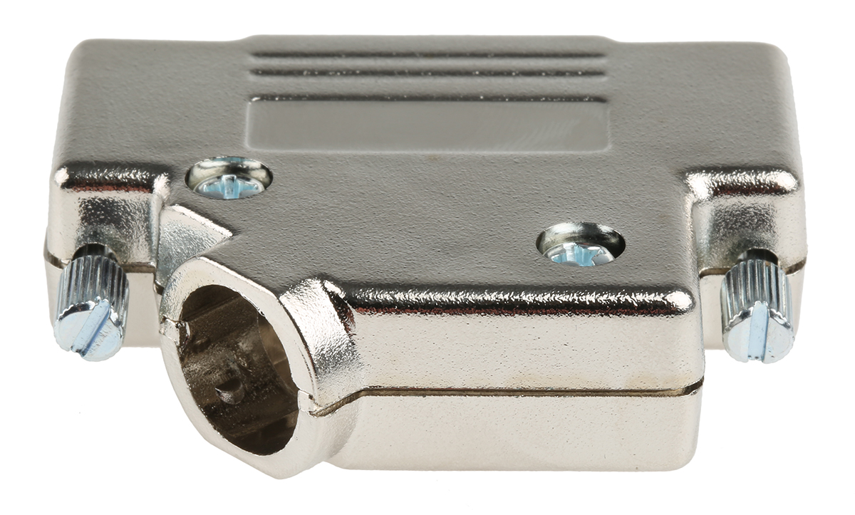 d45pk25-k MH Connectors MHD45PK Series ABS Angled D-Sub Backshell, 25 Way Strain Relief
