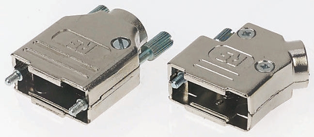 MH Connectors MHD45PK Series ABS Angled D-Sub Backshell, 37 Way Strain Relief