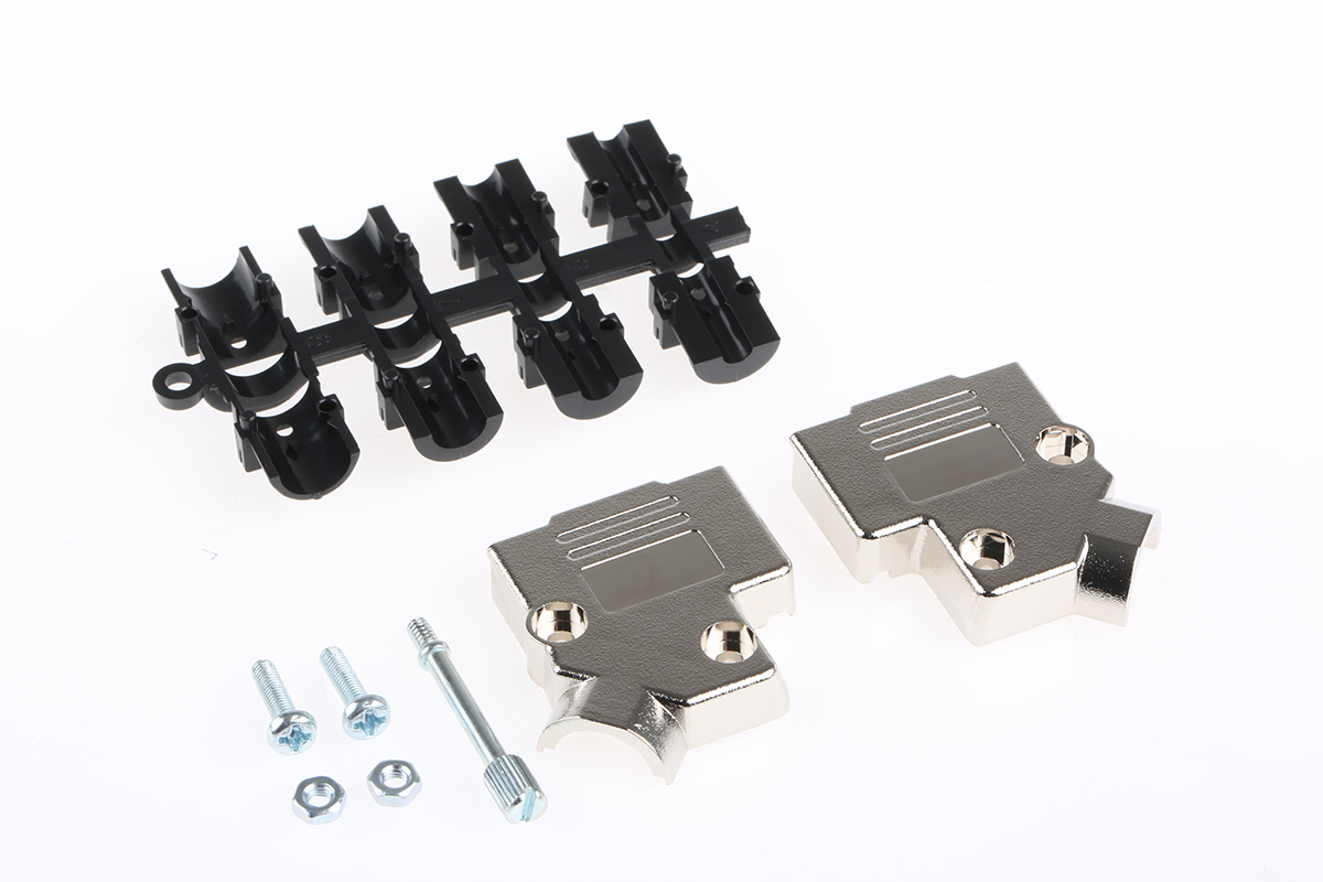 MH Connectors MHD45PK Series ABS Angled D-Sub Backshell, 9 Way Strain Relief
