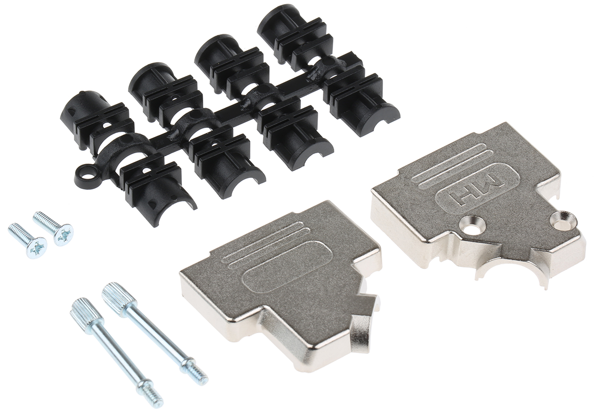 MH Connectors MHD45ZK Series Zinc Angled D-Sub Backshell, 15 Way Strain Relief