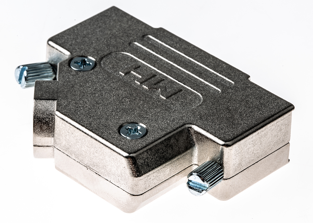 d45zk25-k MH Connectors MHD45ZK Series Zinc Angled D-Sub Backshell, 25 Way Strain Relief