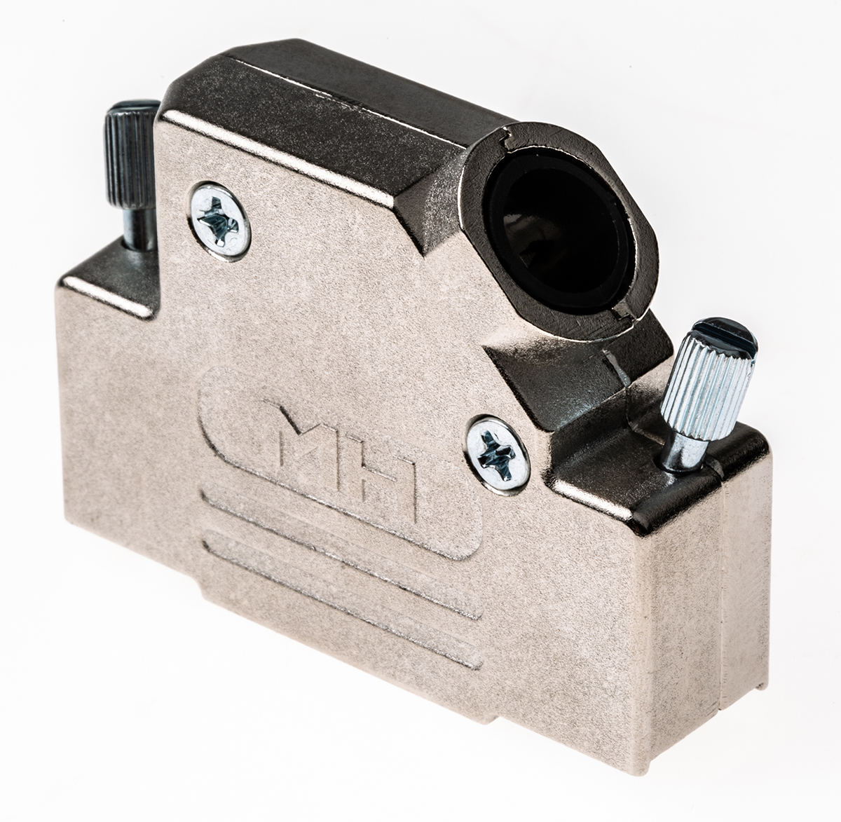 d45zk25-k MH Connectors MHD45ZK Series Zinc Angled D-Sub Backshell, 25 Way Strain Relief