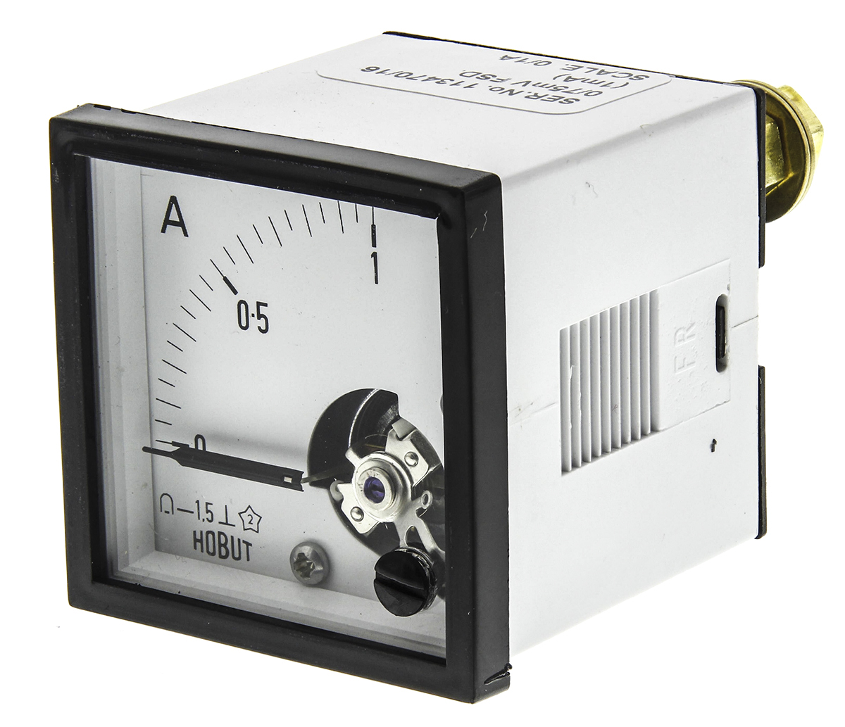 HOBUT D48MC Analogue Panel Ammeter 1 A DC, 48 mm x 48 mm, Class 1.5 Moving Coil