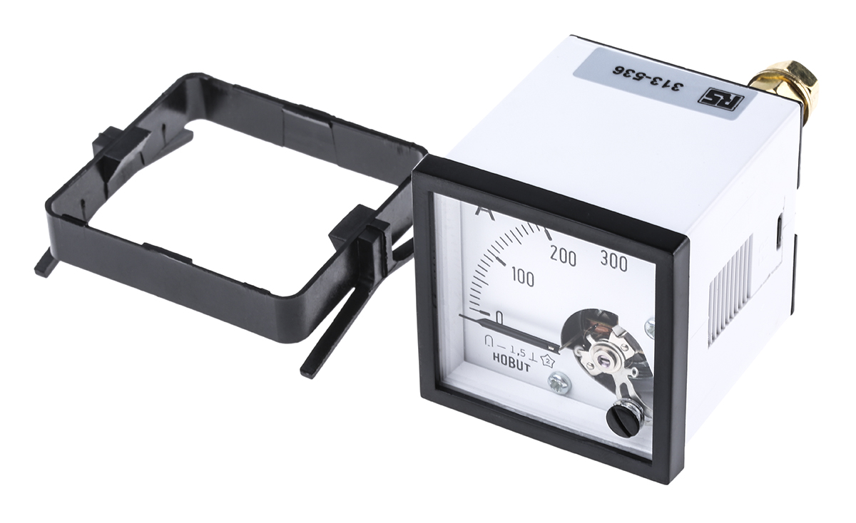 HOBUT D48MC Analogue Panel Ammeter 100 A DC, 48 mm x 48 mm, Class 1.5 Moving Coil