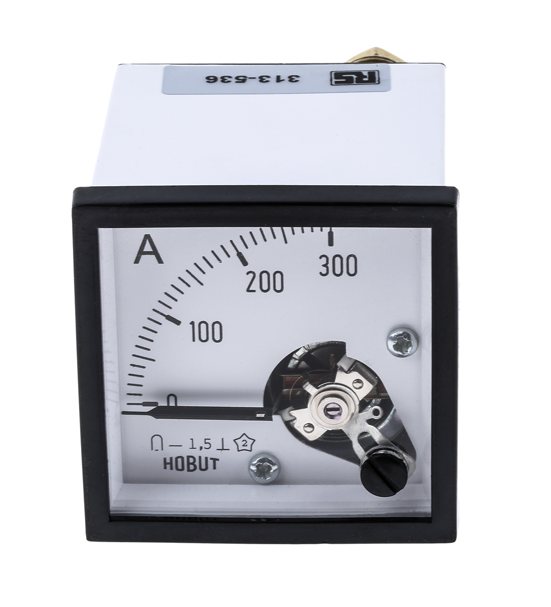 d481mcs75mv4-001-0300a HOBUT D48MC Analogue Panel Ammeter 100 A DC, 48 mm x 48 mm, Class 1.5 Moving Coil