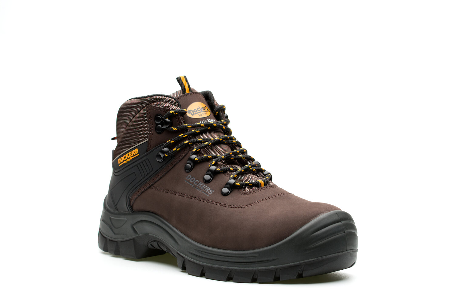 Dockers by Gerli MAGIC HIGH S3 Unisex Brown Composite Toe Capped Safety Shoes, UK 10.5, EU 45