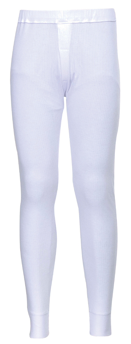 RS PRO White Cotton, Polyester Thermal Long Johns, M