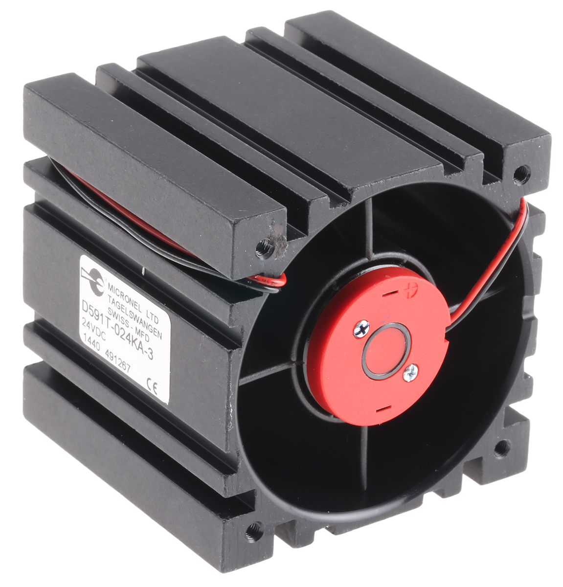 Micronel D590T Series Axial Fan, 24V dc, 68.58 m³/h, 5.54 W, 277 mA Max 62 mm 60mm 60 mm