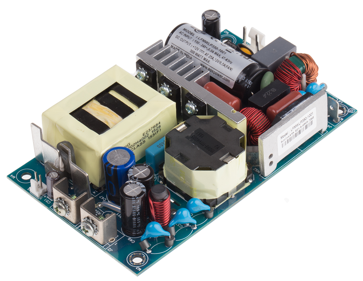 EOS Switching Power Supply, LFMWLT350-1001, 12V dc, 25A, 350W, 1 Output, 120 → 390 V dc, 90 → 264 V ac