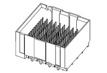 Molex, 76155 1.9mm Pitch 4 Pair Backplane Connector, Male, Vertical, 16 Column, 12 Row, 192 Way