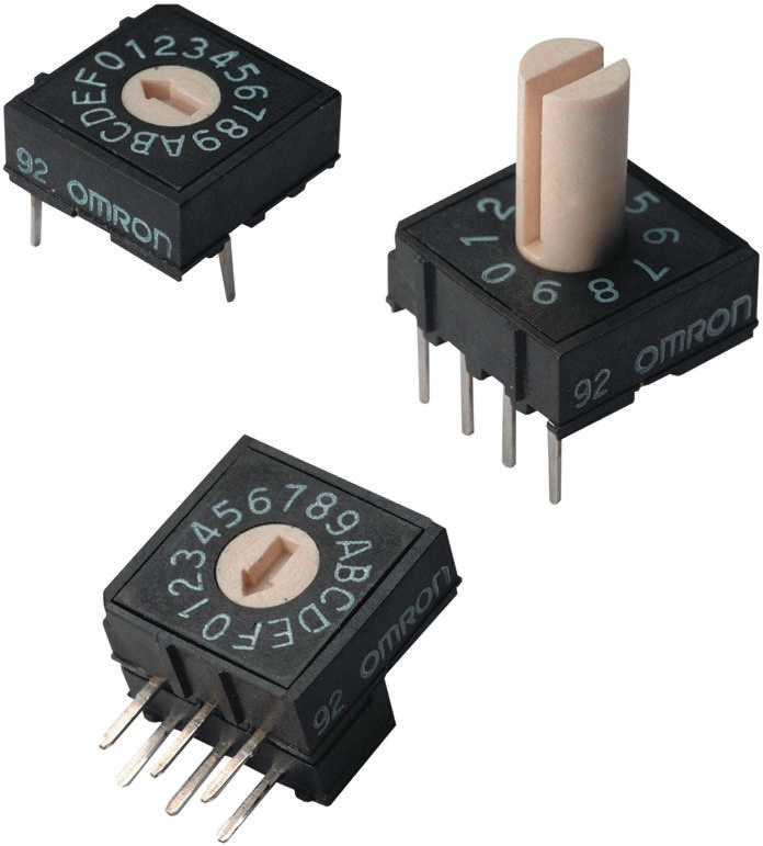 Omron 16 Way Through Hole DIP Switch, Rotary Flush Actuator