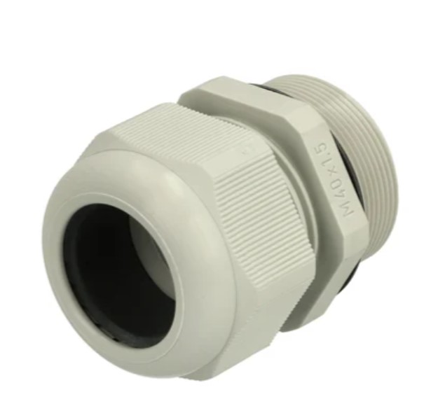 Fibox GPA Series Light Grey Polyamide Cable Gland, M40 Thread, 19mm min., 28mm max., IP68