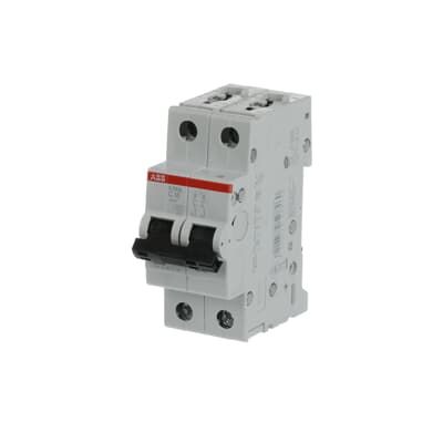 ABB S202L MCB, 2P, 10A Curve C, 400V AC, 6 kA Breaking Capacity