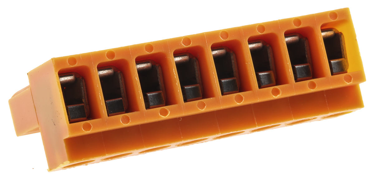 1716380000 Weidmuller, 5.08mm Pitch, BL, 8 Way, Pluggable Terminal Block, Plug, Cable Mount, Screw Down Termination,
