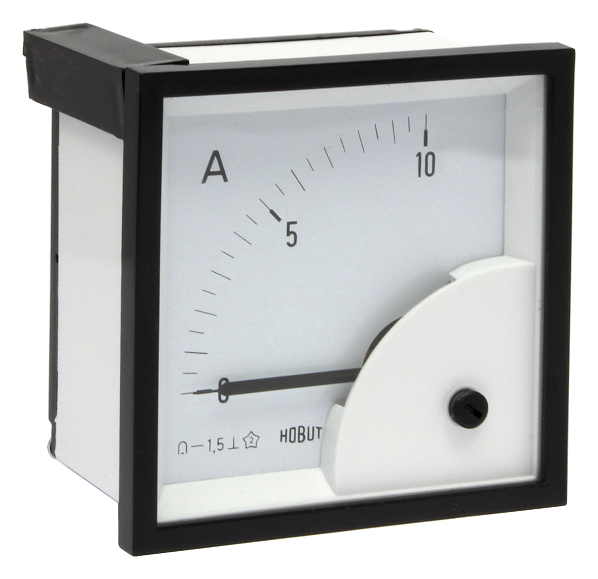 HOBUT D72MC Analogue Panel Ammeter 10 A DC, 72 mm x 72 mm Moving Coil