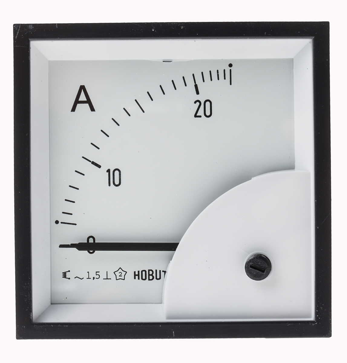 HOBUT D72SD Analogue Panel Ammeter 25 A AC, 72 mm x 72 mm, Class 1.5 Moving Iron