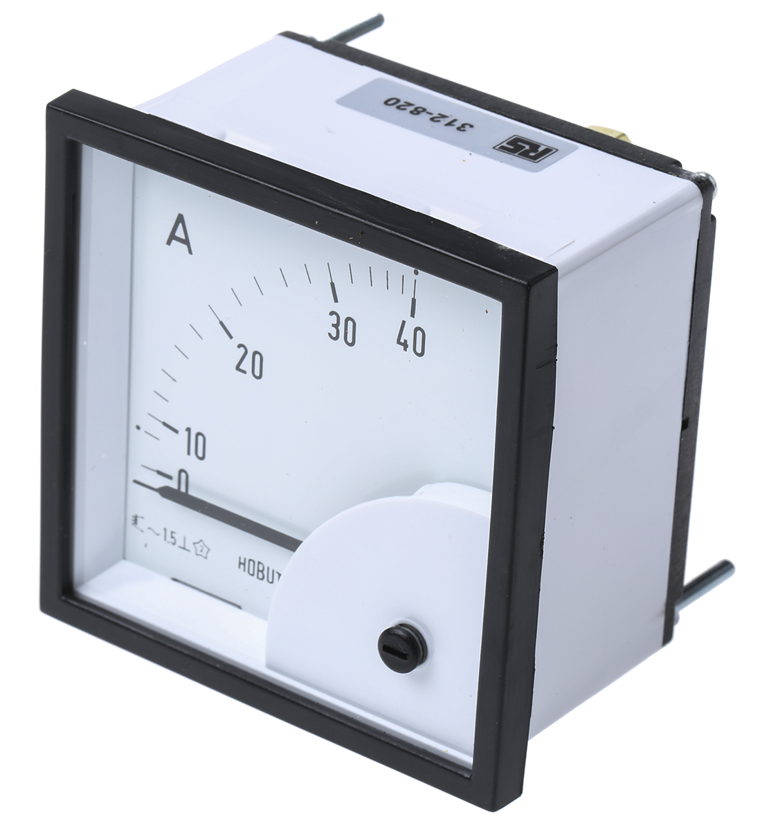 HOBUT D72SD Analogue Panel Ammeter 40 A AC, 72 mm x 72 mm, Class 1.5 Moving Iron