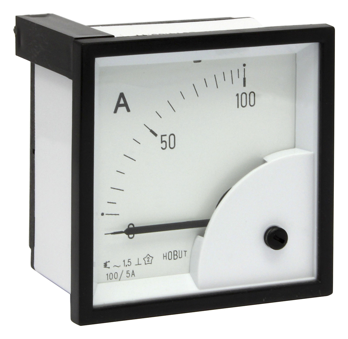HOBUT D72SD Analogue Panel Ammeter AC, 72 mm x 72 mm, Class 1.5 Moving Iron