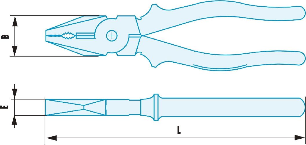 18720sr Facom Combination Pliers, 200 mm Overall