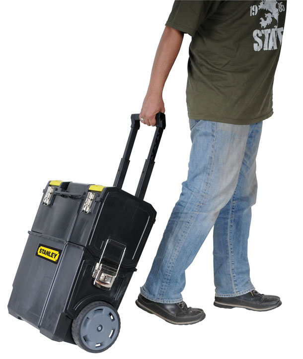 1-70-327 Stanley 2 in 1 2 drawers  Plastic Tool Box 2 Wheels, 470 x 573 x 295mm