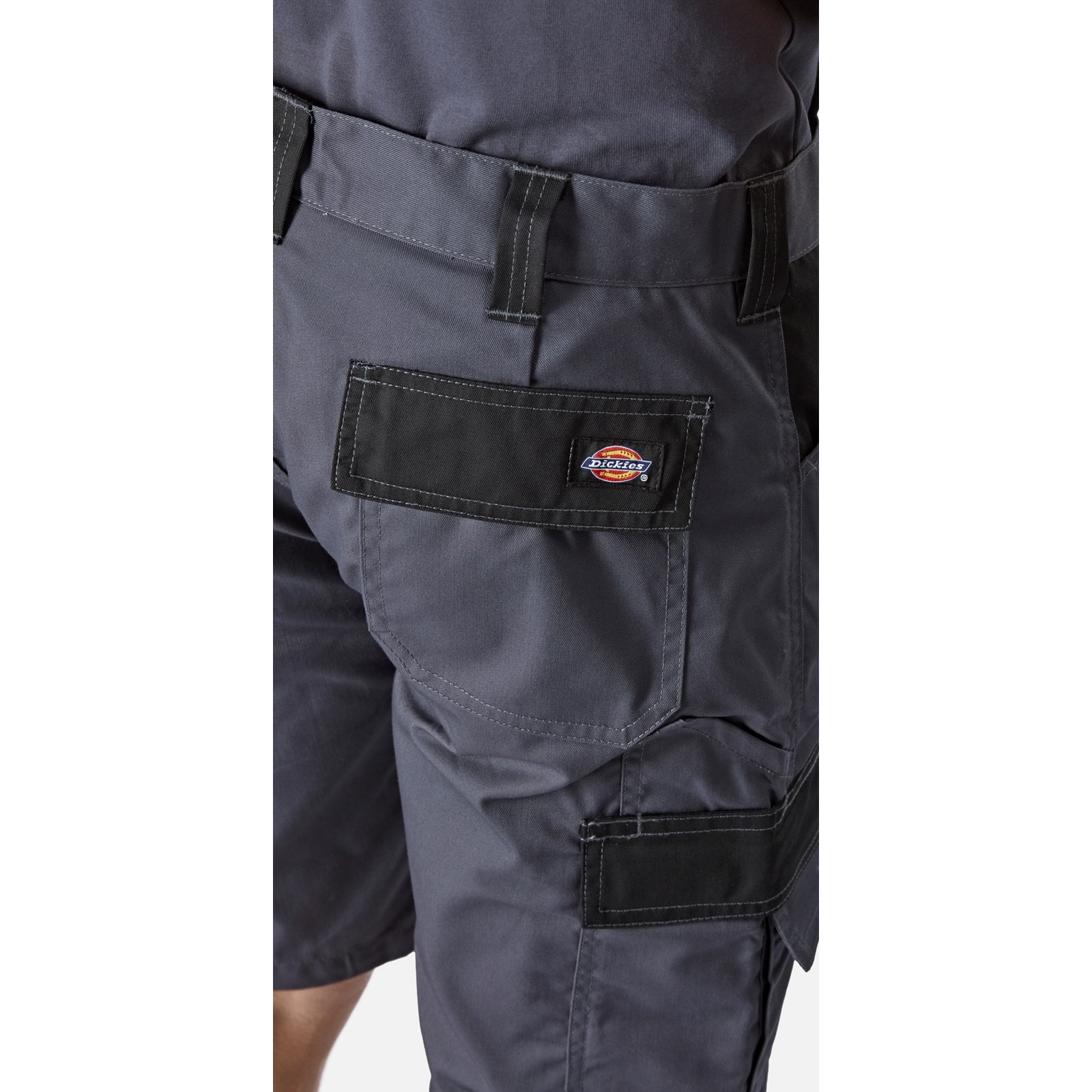 dk0a4xsgc661 Dickies Everyday Grey/Black 35% Cotton, 65% Polyester Work shorts, 34cm