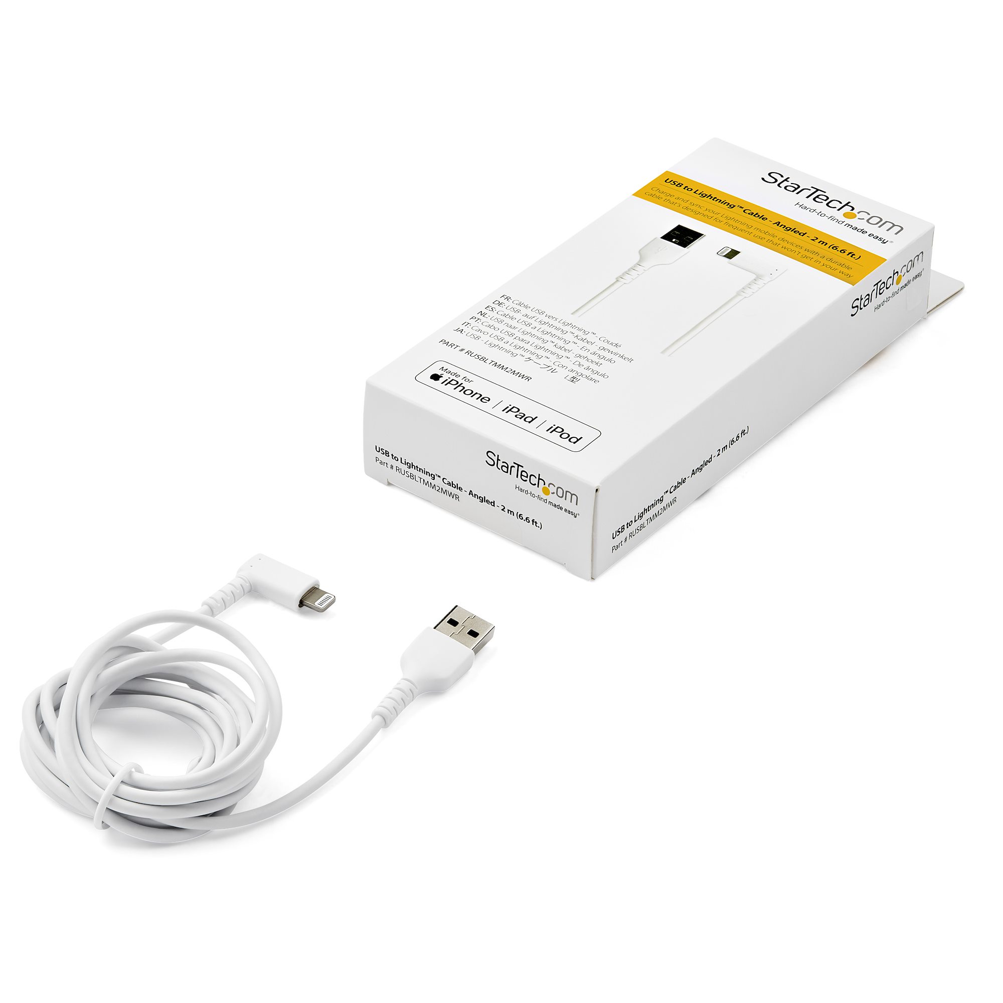 rusbltmm2mwr StarTech.com USB 2.0, Male USB A to Male Lightning, 480Mbps, 2m