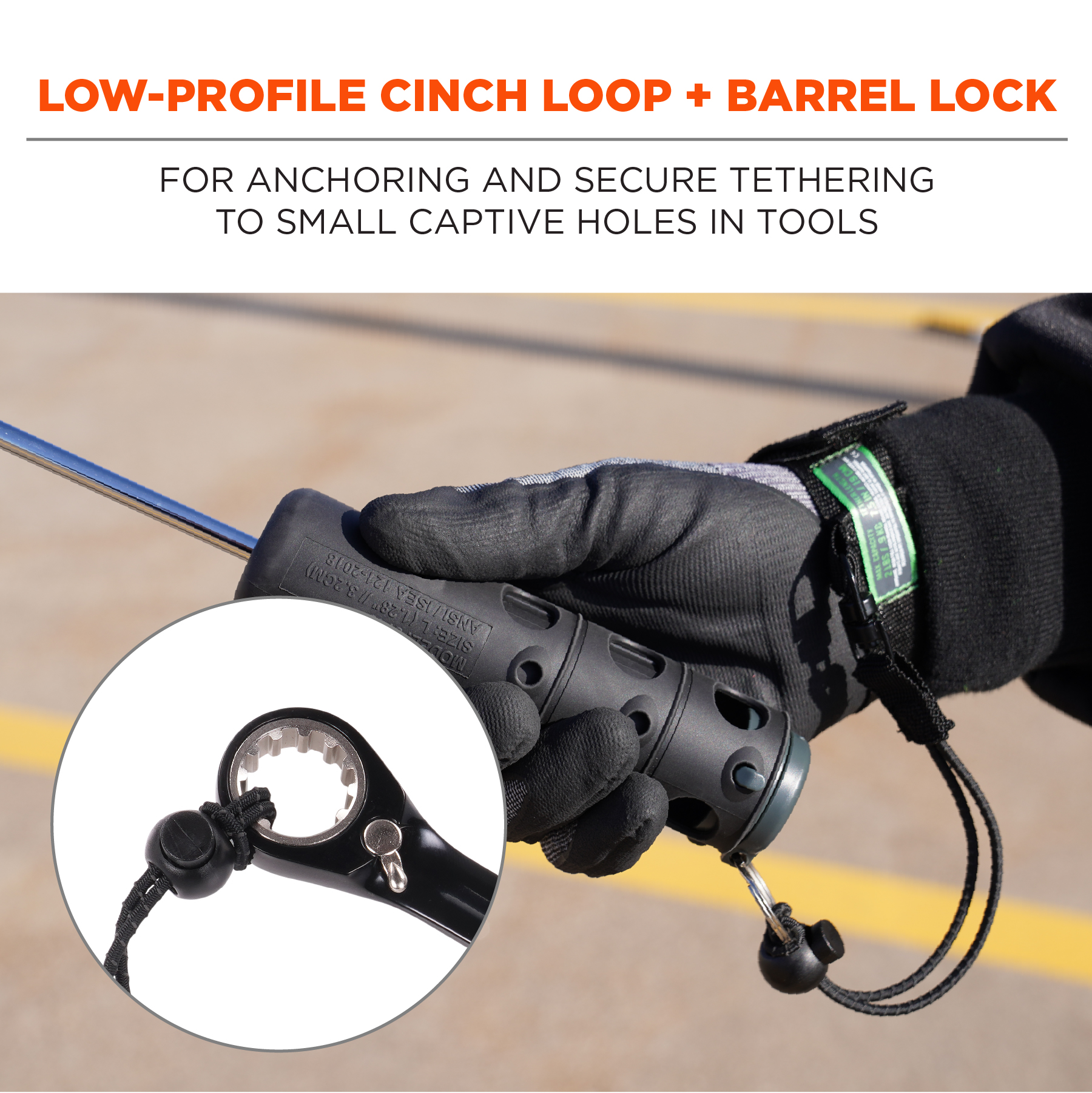 19052 Ergodyne L/XL Elastic, Polyester Tool Lanyard Lanyard, 0.9kg Capacity