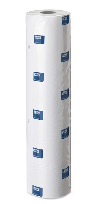 150250 Tork Couch Roll Rolled White Paper Towel, 56.1 m x 480mm, 2-Ply, 165 Sheets