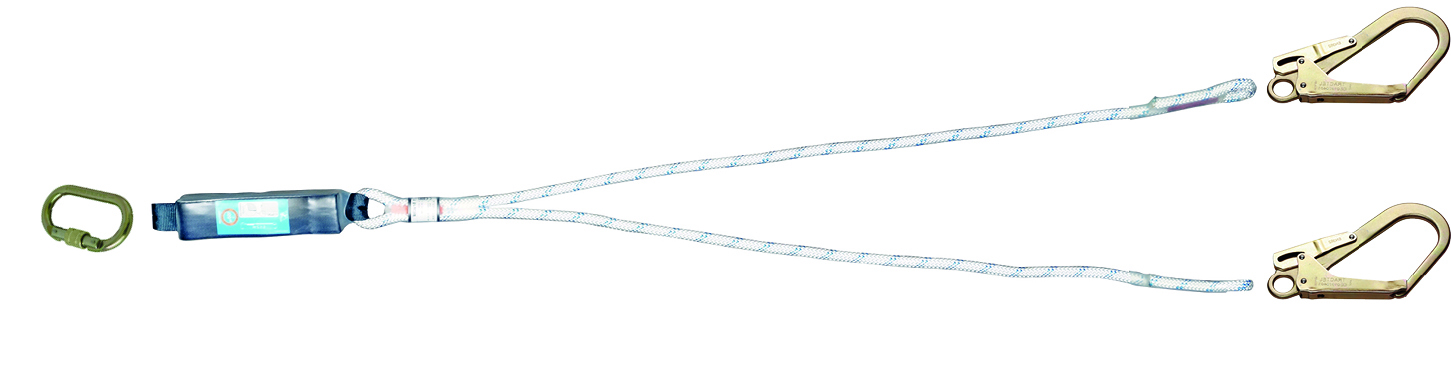 Tractel 1.5m Fall Arrest Lanyard Screw Karabiner Twin