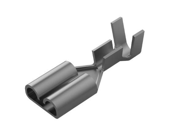 TE Connectivity FASTON 205 Series Receptacle Crimp Contact, 22AWG Min, 18AWG Max