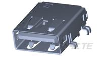 TE Connectivity Right Angle, Top Mount- Single Port Type USB 3.0 Type-A 3 USB Connector