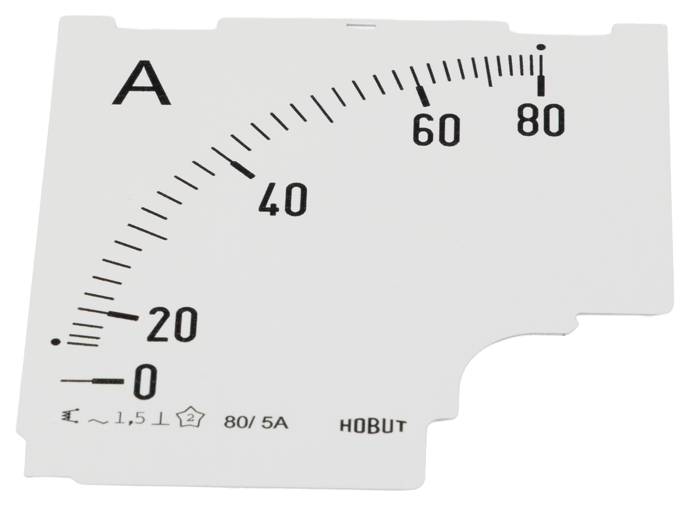 HOBUT Meter Scale (0/80A) for 80/5A CT For Use With  Ammeter