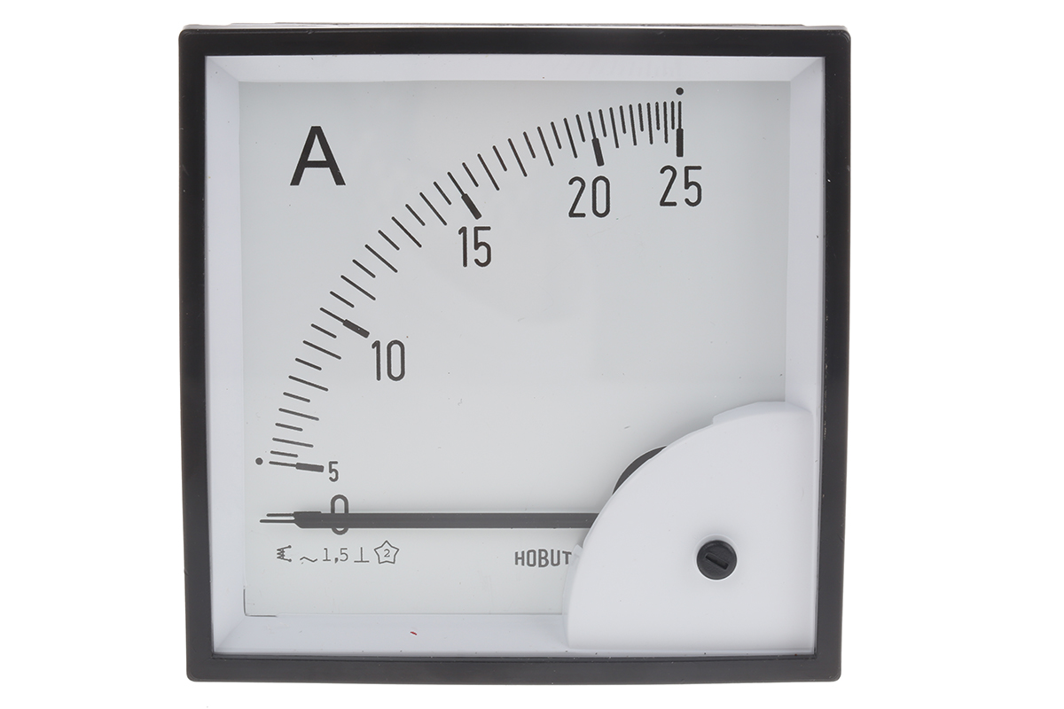 HOBUT D96SD Analogue Panel Ammeter 100 A AC, 96 mm x 96 mm, Class 1.5 Moving Iron