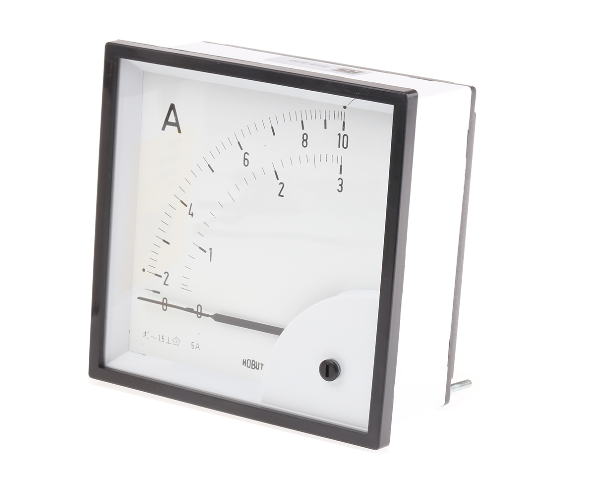 HOBUT D96SD Analogue Panel Ammeter AC, 92 mm x 92 mm, Class 1.5 Moving Iron