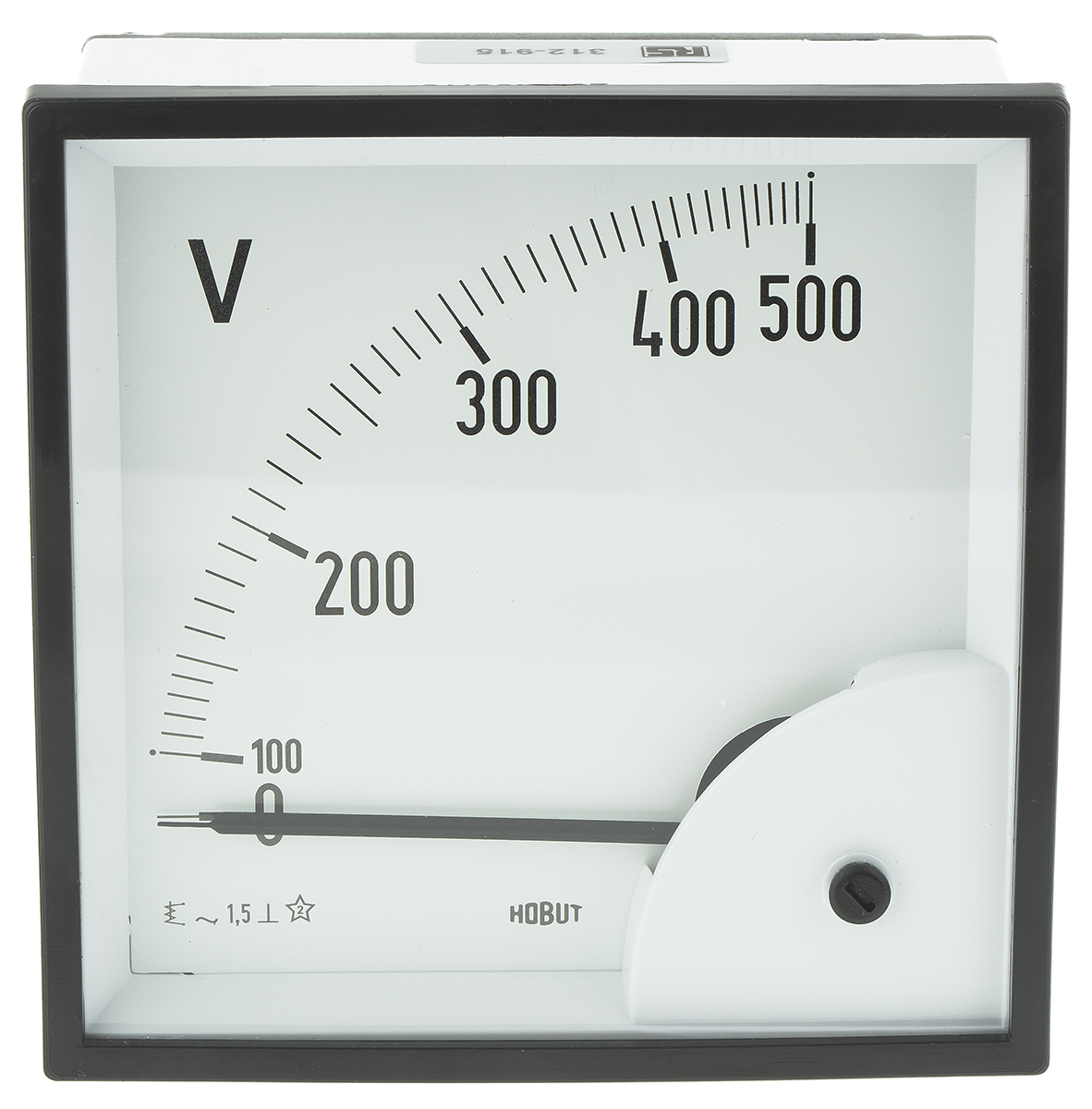 d96sd500v2-001 HOBUT D96 Series Analogue Voltmeter AC, 92 mm, 92 mm