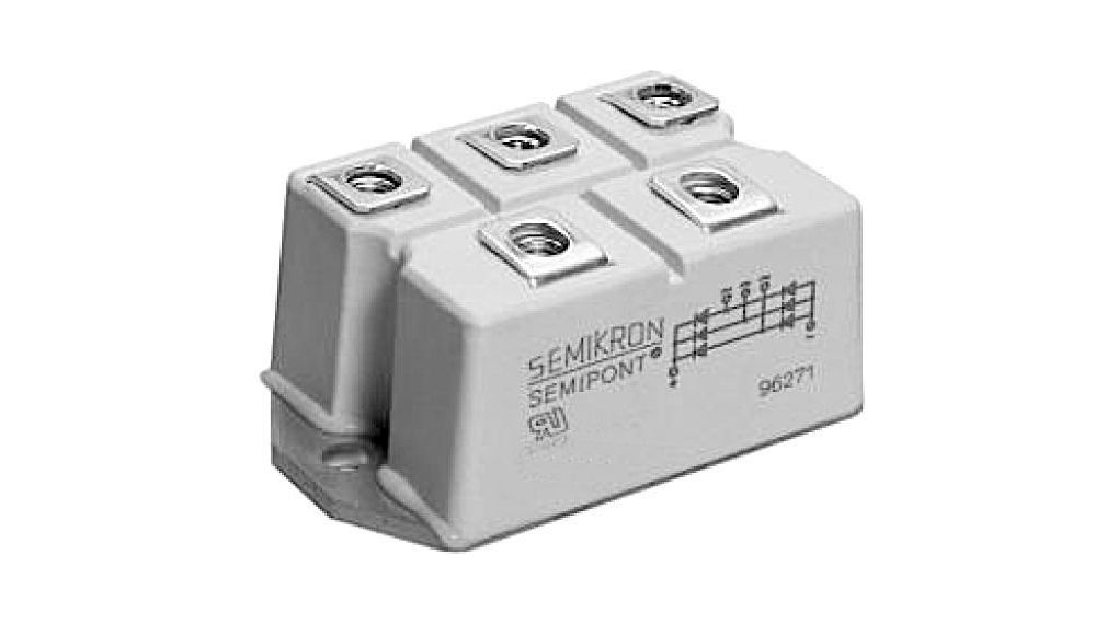 Semikron Bridge Rectifier, 24A, 400V, 3-phase, 5-Pin