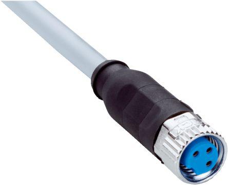 Sick M8 3-Pin 5m Female Plug Connector With Cable, 60 V