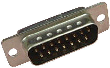 JAE 15 Way Straight Cable D-Sub Connector Male