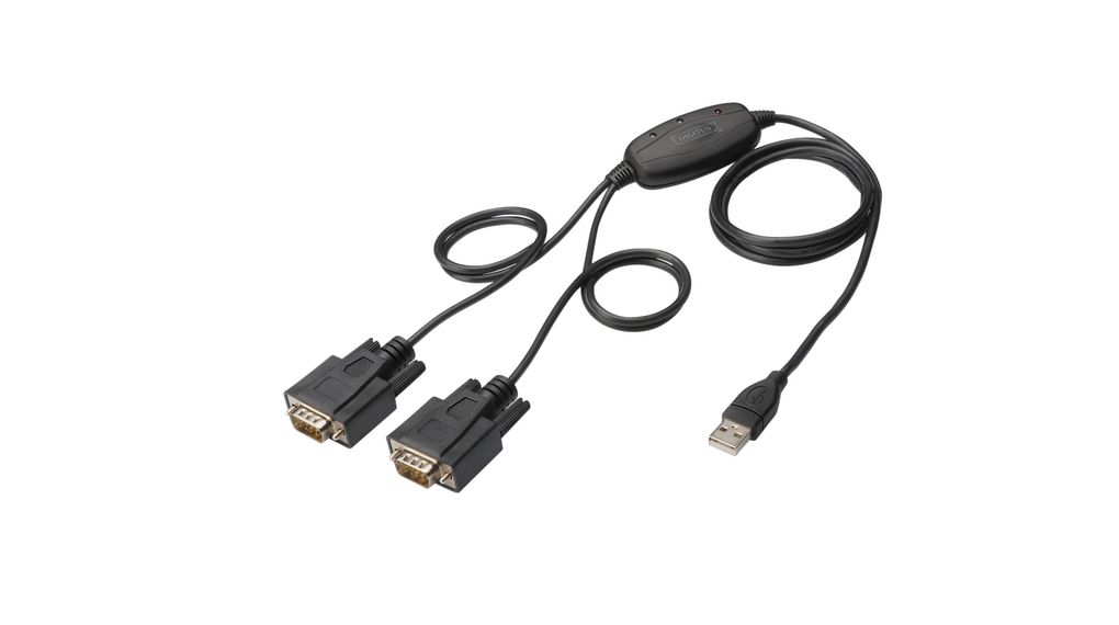 Digitus USB Type A to Male to DB9 Male USB Serial Cable Adapter