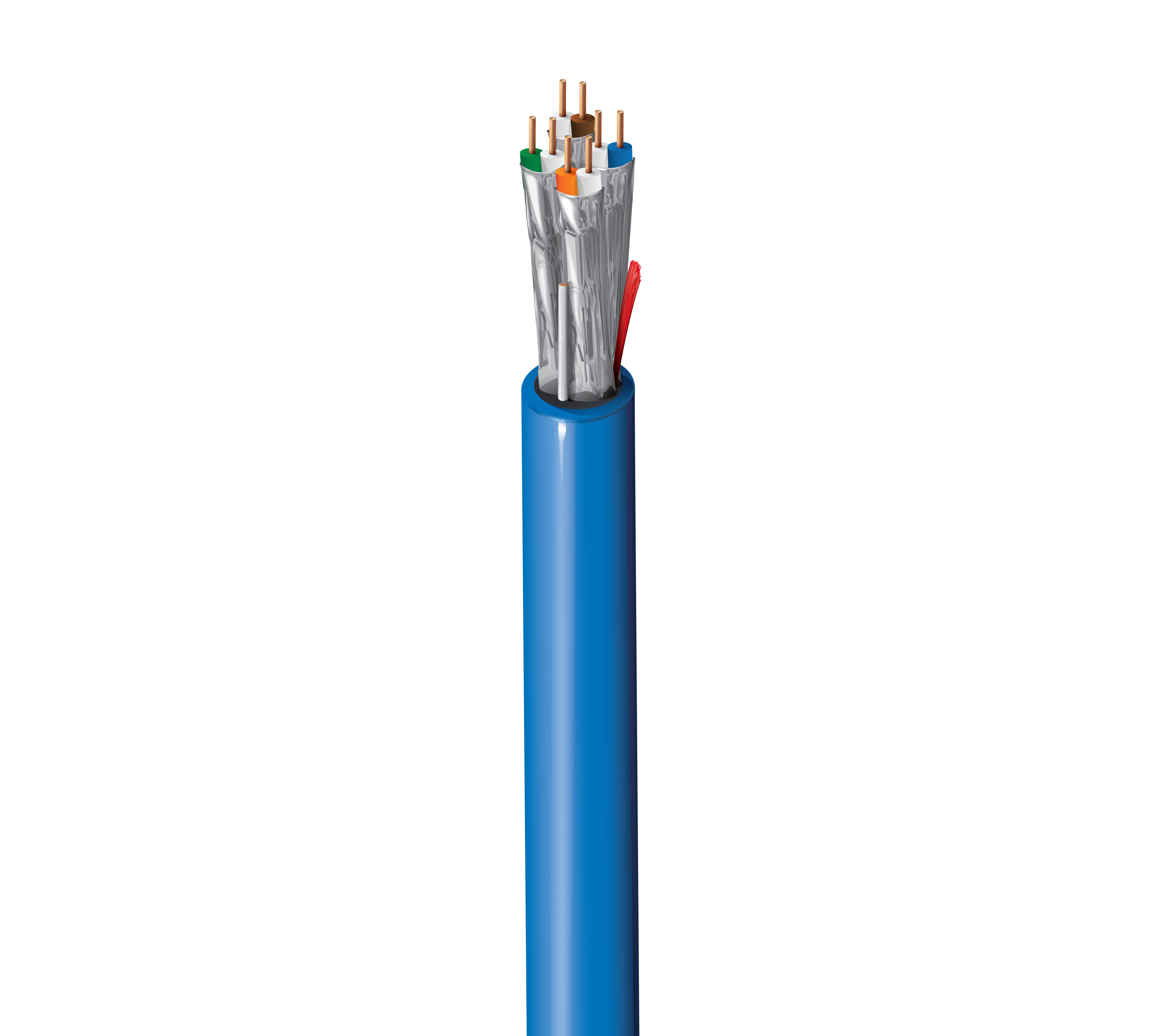 Belden2203ENH, 500m Cat6a, Blue Unterminated to Unterminated, U/FTP Shielded, Unterminated LSZH Sheath