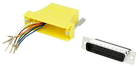 MH Connectors D-Sub Adapter 25-Way D-Sub to Male Female RJ45 Female Female