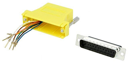 MH Connectors D-Sub Adapter 25-Way D-Sub to Female Female RJ45 Female Female