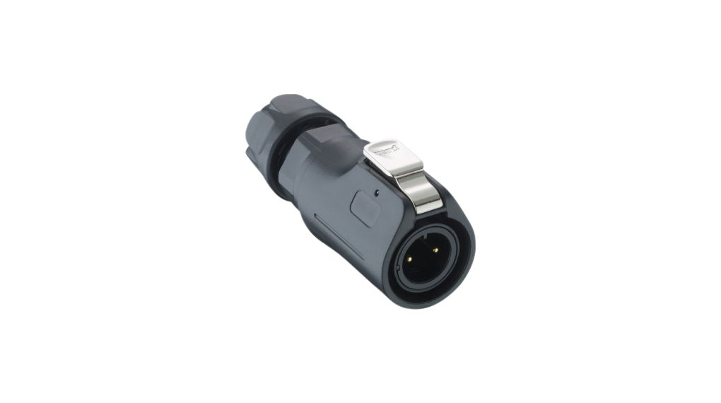 Lutronic Industrial Circular Connector, 2 Contacts, Cable, Plug, Male, IP67, Quicklock Series