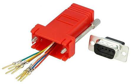 MH Connectors D-Sub Adapter 9-Way D-Sub to Female Female RJ45 Female Female