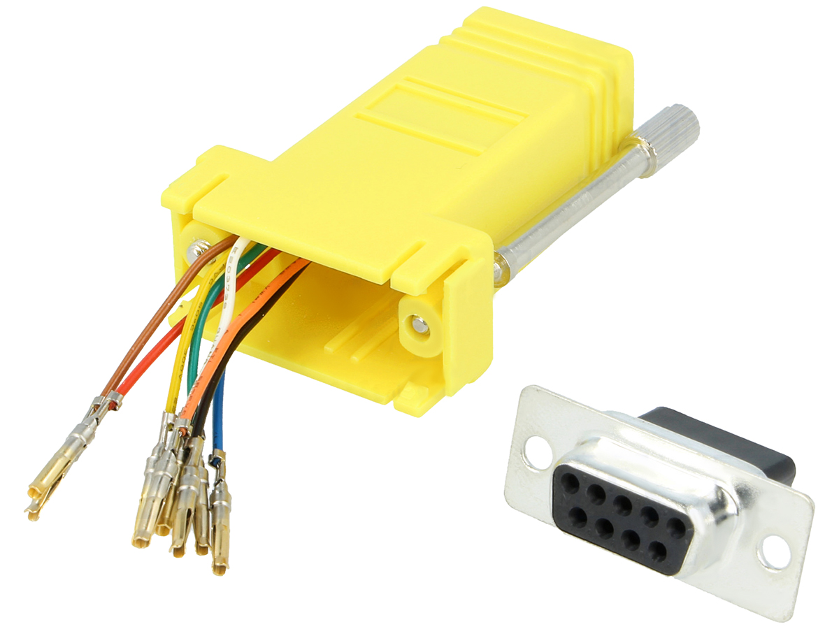 MH Connectors D-Sub Adapter 9-Way D-Sub to Female Female RJ45 Female Female
