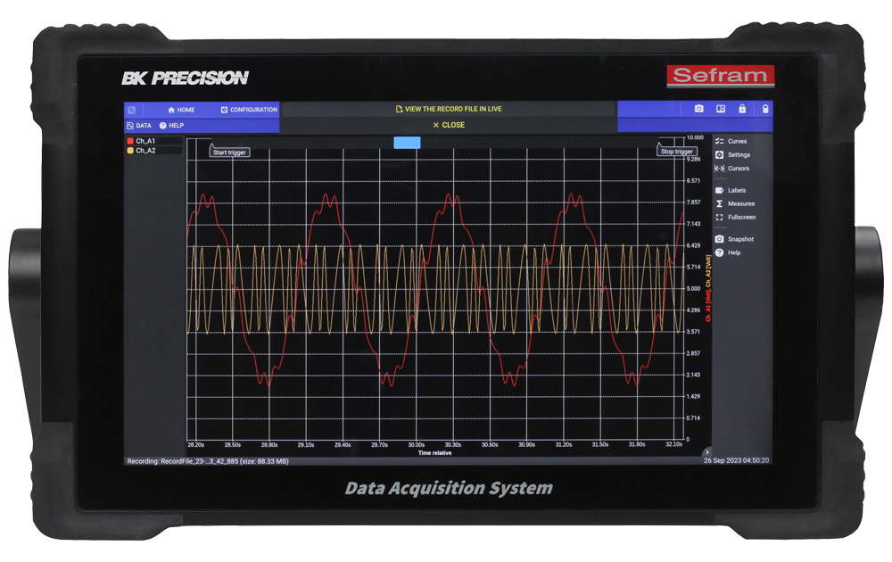 das1800 Sefram DAS1800 Data Acquisition System 16-Channel, USB, Ethernet, 1 Msps, 18 bit