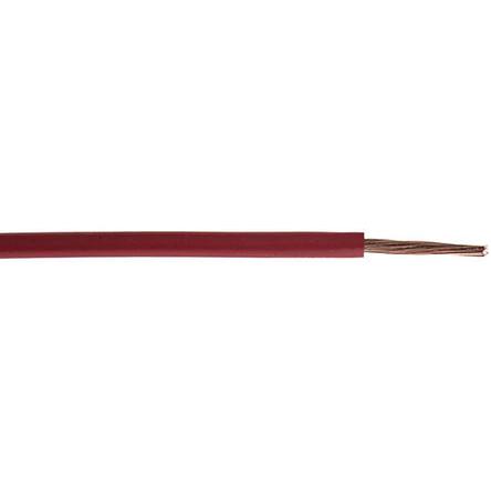 RS PRO Red 6 mm² Hook Up Wire, 9 AWG, 7/1.04 mm, 100m, PVC Insulation