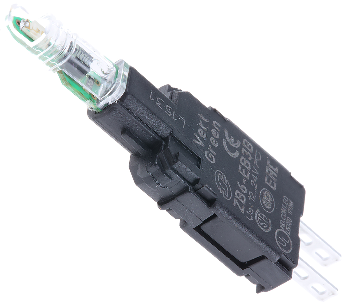 Schneider Electric XB6 Light Block LED Green 30 V ac/dc Faston Connectors terminal