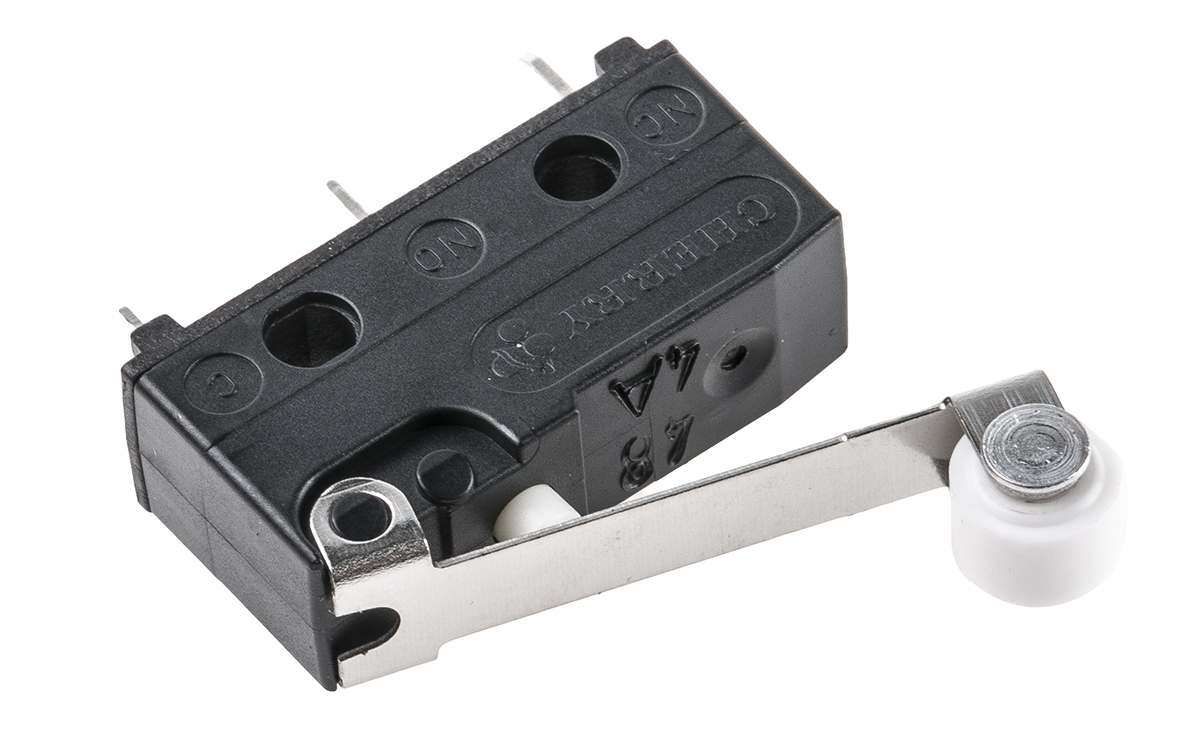 db1c-c1rc ZF Roller Lever Micro Switch, Solder Terminal, 6 A, 250 V ac, SPDT, IP50